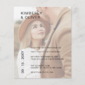 Budget Elegante Foto Overlay Einladung Hochzeit (Vorderseite)
