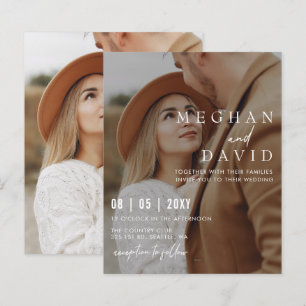 Budget Elegante Foto Overlay Einladung Hochzeit