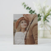 Budget Elegante Foto Overlay Einladung Hochzeit (Stehend Vorderseite)