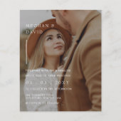 Budget Elegante Foto Overlay Einladung Hochzeit (Vorderseite)