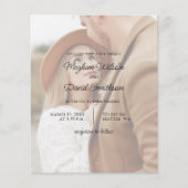 Budget Elegante Foto Overlay Einladung Hochzeit (Vorderseite)