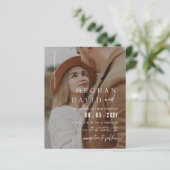 Budget Elegante Foto Overlay Einladung Hochzeit (Stehend Vorderseite)