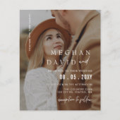 Budget Elegante Foto Overlay Einladung Hochzeit (Vorderseite)