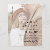 Budget Elegante Foto Overlay Einladung Hochzeit (Vorderseite)