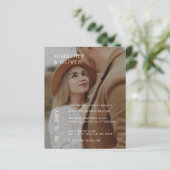Budget Elegante Foto Overlay Einladung Hochzeit (Stehend Vorderseite)