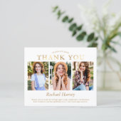 Budget Elegante Gold 3 Foto Abschluss Vielen Dank (Stehend Vorderseite)