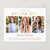 Budget Elegante Gold 3 Foto Abschluss Vielen Dank (Vorderseite)