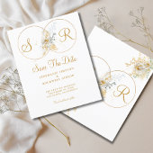 Budget Elegante Gold Monogram Wedding Flyer