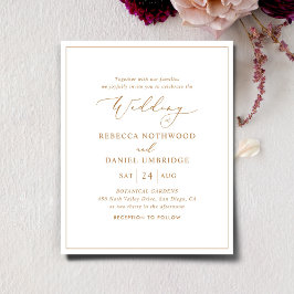 Budget Elegante Gold Script Einladung