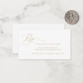 Budget Elegante Gold Script Wedding RSVP Card Mitteilungskarte (Vorderseite/Rückseite Beispiel)