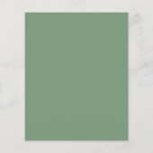 Budget Elegante Green Foliage Flat Menu Card (Rückseite)