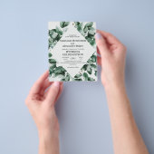 Budget Elegante grüne Hochzeit Einladung. flyer (Gruppe)