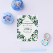 Budget Elegante grüne Hochzeit Einladung. flyer (Einzeln)