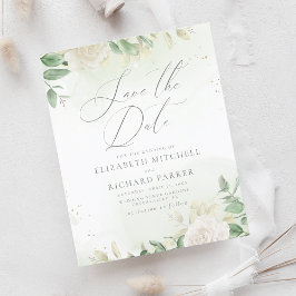 Budget Elegante Grüne Hochzeit speichern das Datum