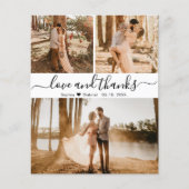 Budget Elegante Hand Letter Wedding 3 Foto Flyer (Vorne)