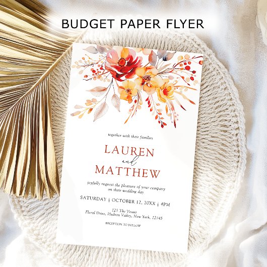 Budget Elegante Hochzeit im Herbst Flyer