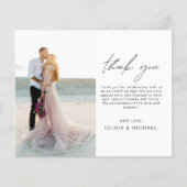 Budget Elegante Hochzeit Vielen Dank Fotokarte (Vorderseite)