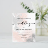 BUDGET/Elegante Hochzeitseinladung. (Stehend Vorderseite)