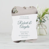 Budget Elegante Hochzeitseinladung Einladung (Stehend Vorderseite)