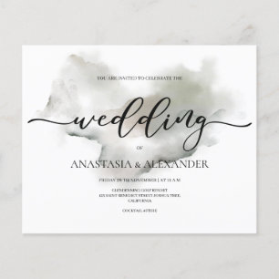 BUDGET/Elegante Hochzeitseinladung. Einladung Flye Flyer