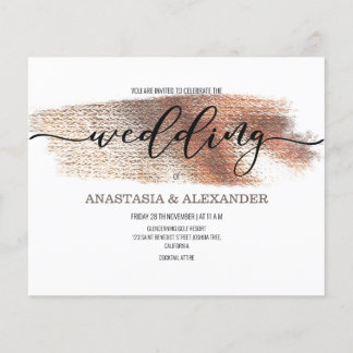 BUDGET/Elegante Hochzeitseinladung. Flyer