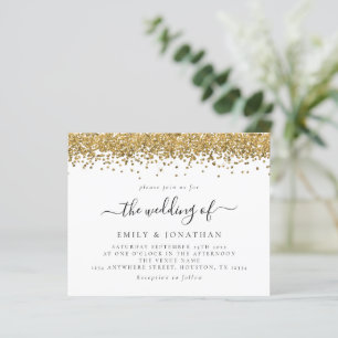 Budget Elegante Imitate Gold Glitzer Hochzeit Einl