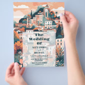 Budget Elegante Italien Capri Hochzeit in Urlaubso Flyer (Hand)