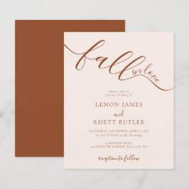 Budget Elegante Kalligraphie fällt in Liebe Hochze