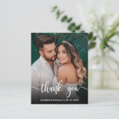 Budget Elegante Kalligraphie Foto Hochzeit Vielen  (Stehend Vorderseite)