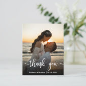 Budget Elegante Kalligraphie Foto Hochzeit Vielen  (Stehend Vorderseite)