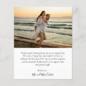 Budget Elegante Kalligraphie Foto Hochzeit Vielen  (Rückseite)