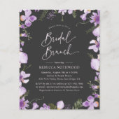 Budget Elegante Lavender Bridal Brunch Einladung (Vorderseite)