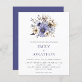 Budget Elegante Lila Florals Hochzeitsfeier (Vorne/Hinten)