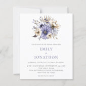 Budget Elegante Lila Florals Hochzeitsfeier (Vorderseite)