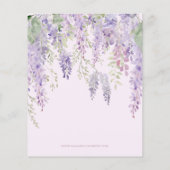 Budget Elegante Lila Wisteria Wedding Einladung (Rückseite)