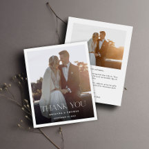 Budget Elegante Moderne Foto Hochzeit Vielen Dank