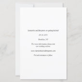 Budget Elegante moderne SkriptWedding Save the Dat (Rückseite)