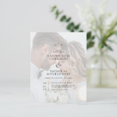 Budget Elegante Monogram Calligrafy Foto Wedding (Stehend Vorderseite)