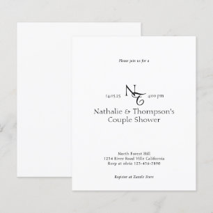 BUDGET Elegante Monogram Couple Shower Bridal