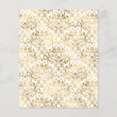 Budget Elegante Monogram Gold Script Moderne Hochz (Rückseite)