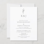Budget Elegante Monogram Minimalistisch Chic Weddi (Vorderseite)