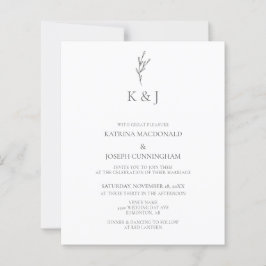 Budget Elegante Monogram Minimalistisch Chic Weddi