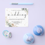 BUDGET/Elegante Oliven Hochzeit Einladung. Flyer (Einzeln)