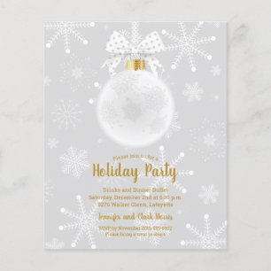 Budget Elegante Ornament Snowflakes Flyer