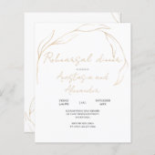 BUDGET Elegante Probe Dinner Einladung. (Vorne/Hinten)