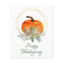 Budget Elegante Pumpkin Erntedank Card