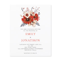 Budget Elegante Red Florals Hochzeitsempfehlung