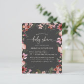 Budget Elegante rosa Peachy Dusche Einladung (Stehend Vorderseite)