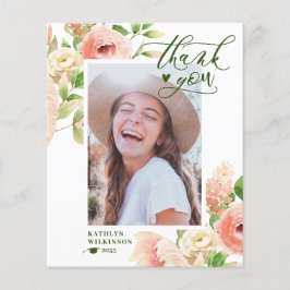 BUDGET Elegante Rosa Rose Blumenkarte Danke Karte