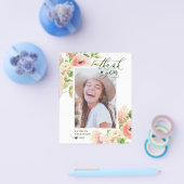 BUDGET Elegante Rosa Rose Blumenkarte Danke Karte (Einzeln)